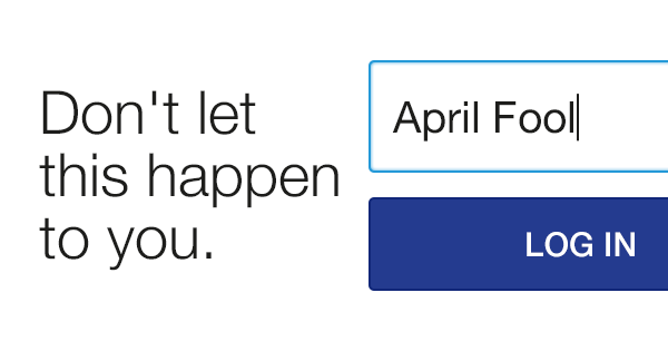 Passwords and April fools