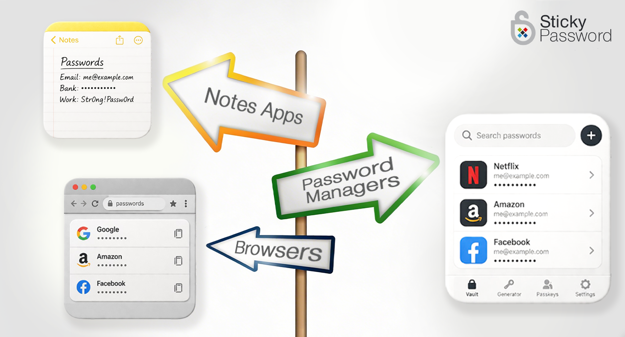 What Is the Best Way to Store Passwords: Notes, Browsers, or Password Managers?