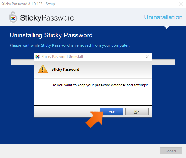 How To Change Your StickyID - click Yes.