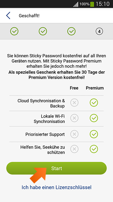 So installieren Sie Sticky Password unter Android