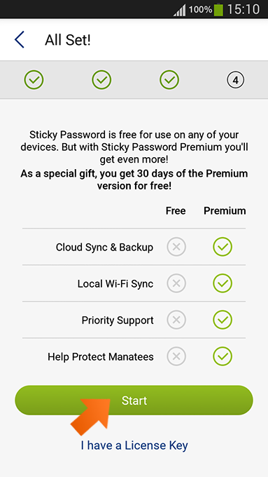 How to install Sticky Password on Android - installation complete!