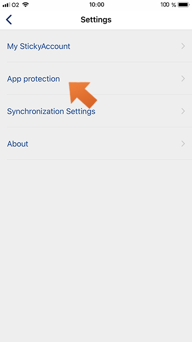 Biometrics: Touch ID and Face ID authentication on your iPhone or iPad - tap App Protection.