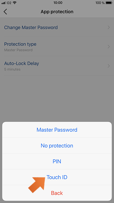 Biometrics: Touch ID and Face ID authentication on your iPhone or iPad - Select touch ID.