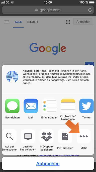 So aktivieren und verwenden Sie die Sticky Password Erweiterung für den Safari Browser auf Ihrem iPhone oder iPad - tippen Sie auf Mehr