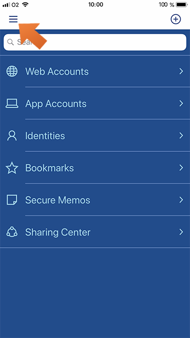 How to set up Sticky Password autolock on your iPhone or iPad? - Tap Menu.