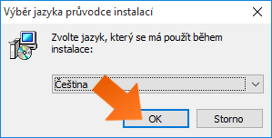 Jak nainstalovat Sticky Password na Windows - vyberte jazyk instalace.