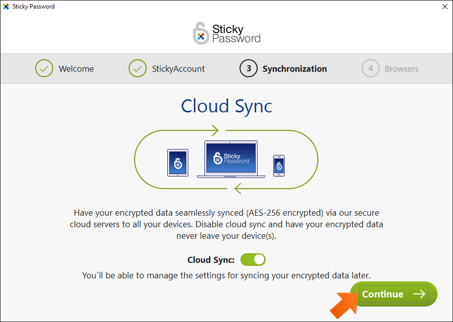 How to install Sticky Password on windows - Enable cloud sync