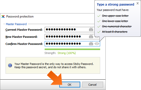 Master password