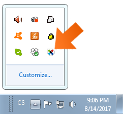 Sticky Password systray icon in the notification area