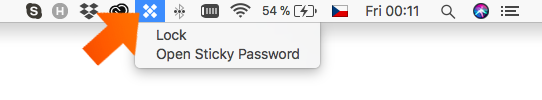 How to set up general preferences on your Mac - Sticky Password icon.
