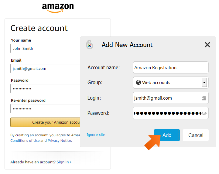 How to add a new Identity - click Add.
