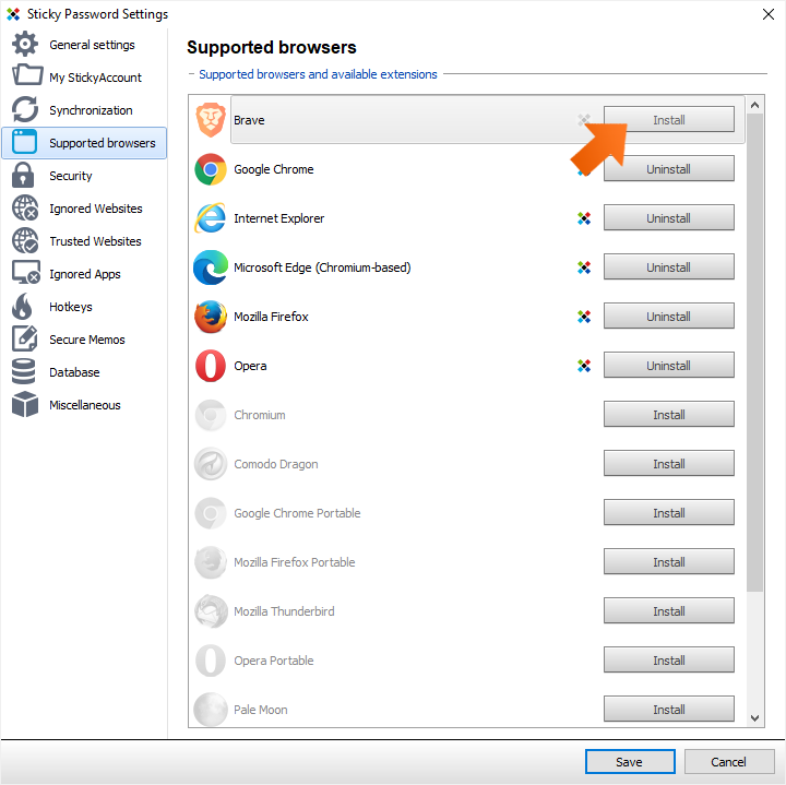 How to install Sticky Password to Brave - Sticky Password extension Supported browsers