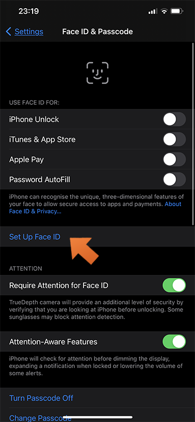  Face ID authentication on your iPhone or iPad.