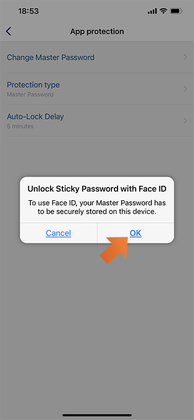  Face ID authentication on your iPhone or iPad.