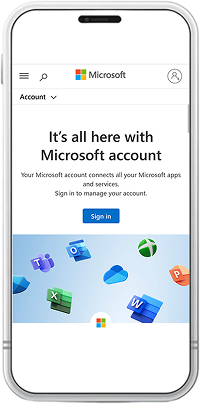 Création d’une passkey dans Microsoft – étape 1