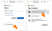 Connexion avec une passkey dans Microsoft – étape 2