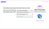 Connexion avec une passkey dans Yahoo – étape 2